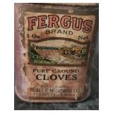 Very Old And Very Collectable Fergus Brand Spice Tin Beall and McGowan Co.