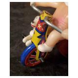 Vintage Very Cool Tin Toy Tricycle with Little Girl - MTU Korea