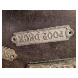 Lot of Cast iron Plaques Captain, Poop Deck, Screw Room and more