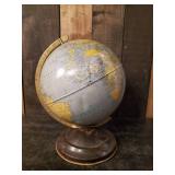 Antique Simplified 8 inch Globe Made in the USA Replogle Globes Inc.