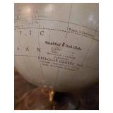 Antique Simplified 8 inch Globe Made in the USA Replogle Globes Inc.
