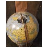 Antique Simplified 8 inch Globe Made in the USA Replogle Globes Inc.