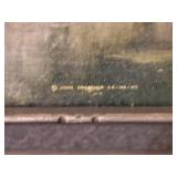 2 Very Collectible Gorgeous Vintage Framed Lithographs signed Atkinson Fox John Drescher Co. Inc