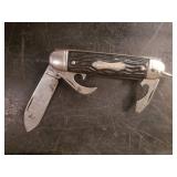 5 Pocket knives in good conditioin Forest-Master, Sabre, Colonial Some very Old!!