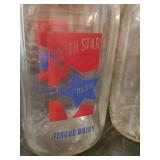 Vintage Metal Bottle Case and Vintage Bottles,  North Star Fergus Dairy, Marigold and others