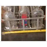 Vintage Metal Bottle Case and Vintage Bottles,  North Star Fergus Dairy, Marigold and others