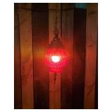 Gorgeous Swag Antique Red Hanging Light Smaller in size