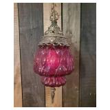 Gorgeous Swag Antique Red Hanging Light Smaller in size