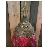 Gorgeous Swag Antique Red Hanging Light Smaller in size