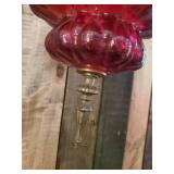 Gorgeous Swag Antique Red Hanging Light Smaller in size