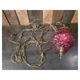 Gorgeous Swag Antique Red Hanging Light Smaller in size