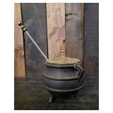 Antique Cast Iron Muller or Posset Pot Tri Foot