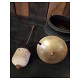 Antique Cast Iron Muller or Posset Pot Tri Foot