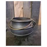 Antique Cast Iron Muller or Posset Pot Tri Foot