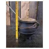 Antique Cast Iron Muller or Posset Pot Tri Foot