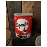 Rare Vintage Coffee Tins, Butter-Nut, Dependon, Flame Room and others