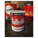 Rare Vintage Coffee Tins, Butter-Nut, Dependon, Flame Room and others