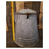 Large 2 gallon 12" Tall Metal Porcelain Coffee Pot