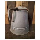 Large 2 gallon 12" Tall Metal Porcelain Coffee Pot