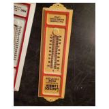 Vintage Thermometers Lakeside Lumber, Farmers State Bank, First National bank, and Mayer Lumber Co.