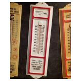Vintage Thermometers Lakeside Lumber, Farmers State Bank, First National bank, and Mayer Lumber Co.