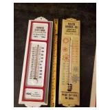 Vintage Thermometers Lakeside Lumber, Farmers State Bank, First National bank, and Mayer Lumber Co.