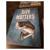 Lot of Fun Sign Décor, Wooden Drink up Bitches, Metal Size Matters, Embossed Man Cave and others