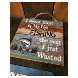 Lot of Fun Sign Décor, Wooden Drink up Bitches, Metal Size Matters, Embossed Man Cave and others