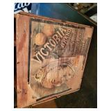 2 Wooden Vintage Fruit Boxes, sunkist, and red Ribbon Yakima Apples