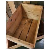 2 Wooden Vintage Fruit Boxes, sunkist, and red Ribbon Yakima Apples