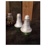 Assorted Lot of Various Salt and Pepper Shakers One Set Uranium glass - See Pictures