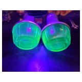 Assorted Lot of Various Salt and Pepper Shakers One Set Uranium glass - See Pictures