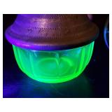 Assorted Lot of Various Salt and Pepper Shakers One Set Uranium glass - See Pictures