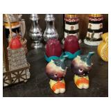 Assorted Lot of Various Salt and Pepper Shakers One Set Uranium glass - See Pictures