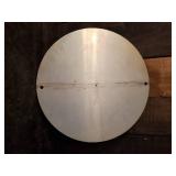 Round Metal Sign Warning N.G.L Pipeline Approx 12" round