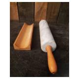 Gorgeous Marble Rolling Pin and Holder Heavy duty
