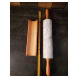 Gorgeous Marble Rolling Pin and Holder Heavy duty