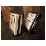 2 Westclox Antique Side Table Alarm Clocks  Need Repair