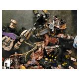 Various Lego parts and pieces some still with Box Rascus, Santis  and Bionics