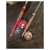Vintage Fly Fishing rods with Reels Holiday, Oren-o-Matic