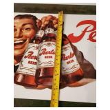 Vintage Peerless Beer Please Advertising Signs  Very Cool Great Color! 11" x 28"