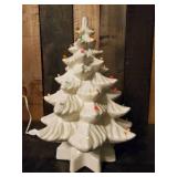 Beautiful white Vintage Christmas Tree with Light  working Condition