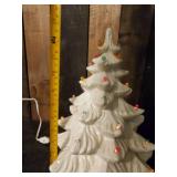 Beautiful white Vintage Christmas Tree with Light  working Condition