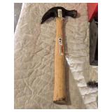 Popular Mechanics Red Tool Box with Tools including Masterforce Locking Pliers, Wire Brush, and Claw Hammer