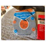 Frost King Vinyl Foam Tape and 3M Reusable Tubular Weather Strip, Large Roll of Weather Stripping