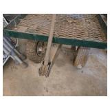 Metal Utility Cart with Wheels and Handle approximately 4 feet by 2 feet - May Need Tires