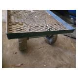 Metal Utility Cart with Wheels and Handle approximately 4 feet by 2 feet - May Need Tires