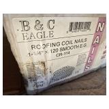 B & C Eagle Roofing Coil Nails 1-1/4" x .120 Smooth E.G. CR-114 Box