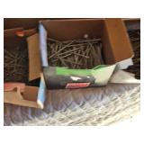 Lot of Miscellaneous Hardware and Tools including Nails and Screws