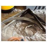 Toolbox and Hand Tools including Stanley Hand Saw, EZ Grip Suction Handle, and Accessories